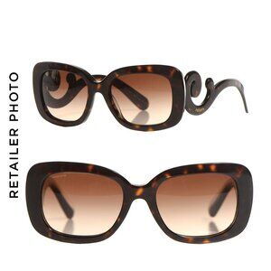 Prada Baroque Sunglasses, PR SPR27O, Brown Tortoisehell Sunglasses, Pre-owned